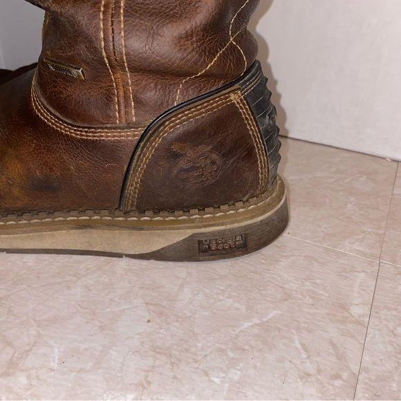 Georgia Boot 10” Wedge Waterproof Pull On Work Boot Brown Men Size 11.5 Medium main image 7